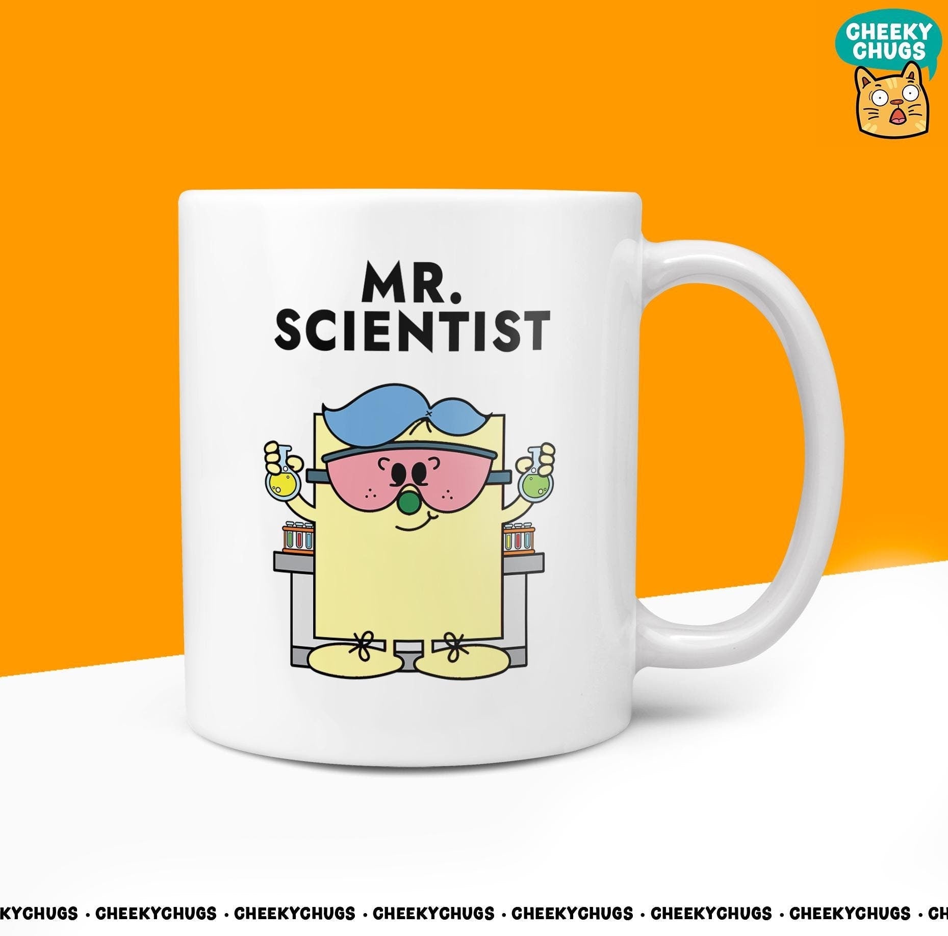 Novelty MR SCIENTIST Mug Funny Men Mr Him Gift Secret Santa Present Unique Ceramic Novelty Office Birthday Christmas Coffee Tea Cup - CheekyChugs