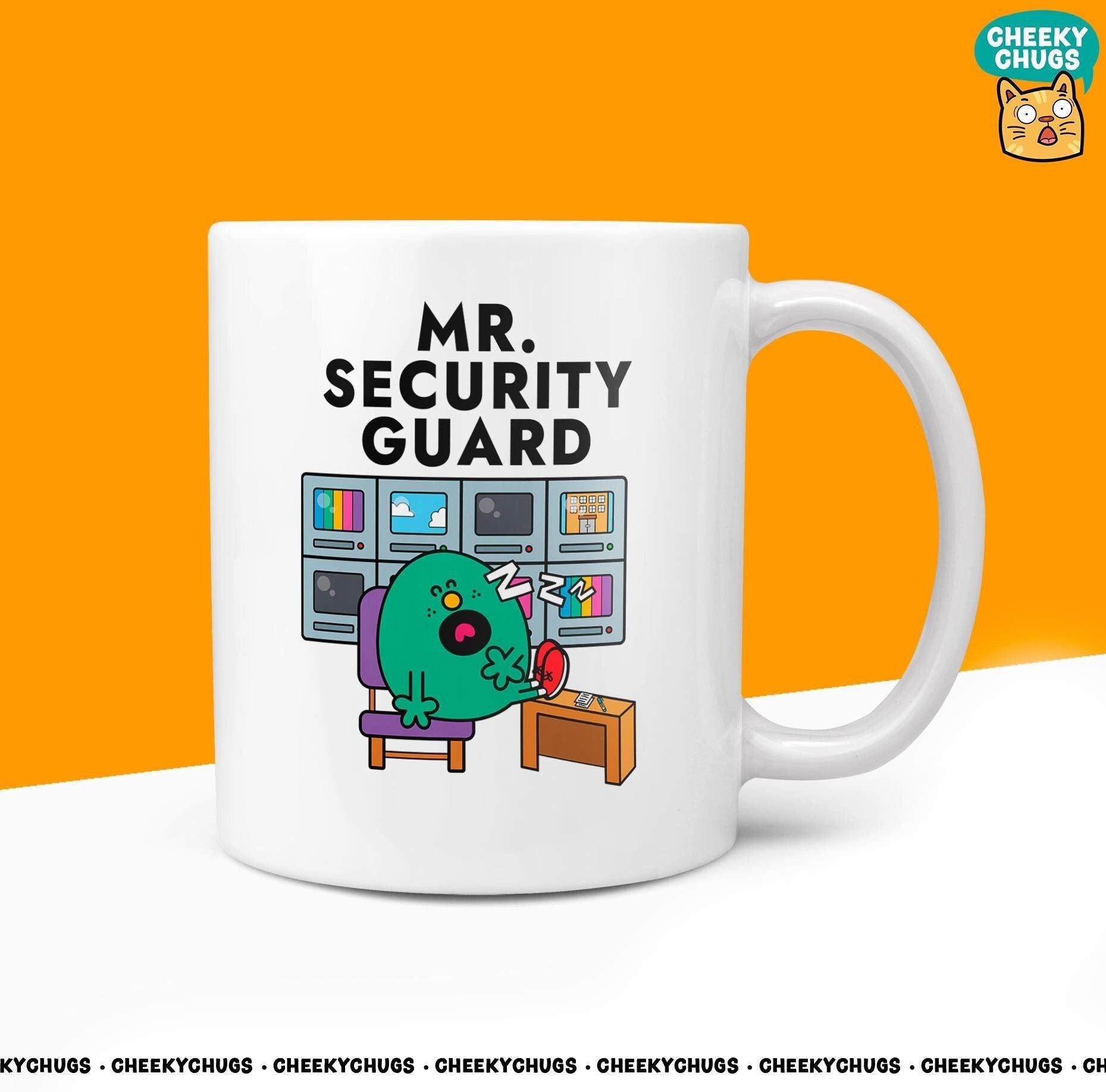 Novelty MR SECURITY GUARD Mug Funny Men Mr Him Gift Secret Santa Present Unique Ceramic Novelty Office Birthday Christmas Coffee Tea Cup - CheekyChugs