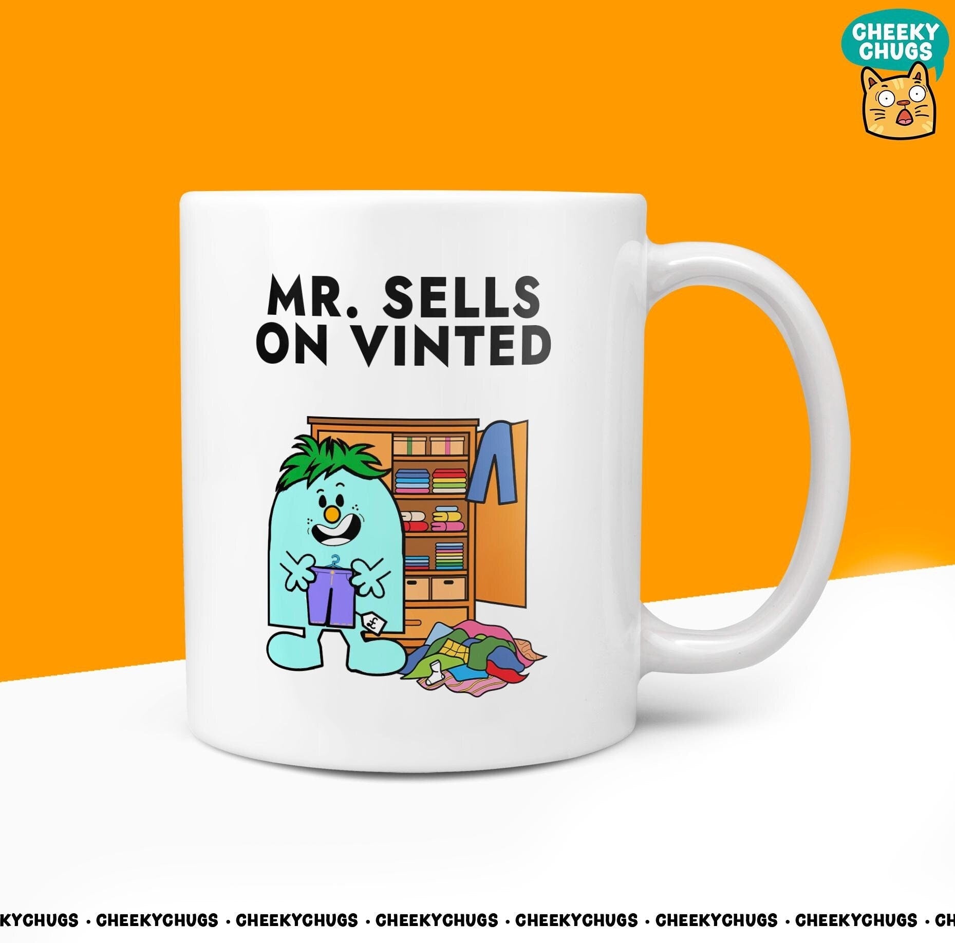 Novelty Mr SELLS ON VINTED 10oz Coffee Mug - Funny Men Him Man Men's Cup For Christmas Birthday Gift Present Friend Clothes Coffee Mugs - CheekyChugs
