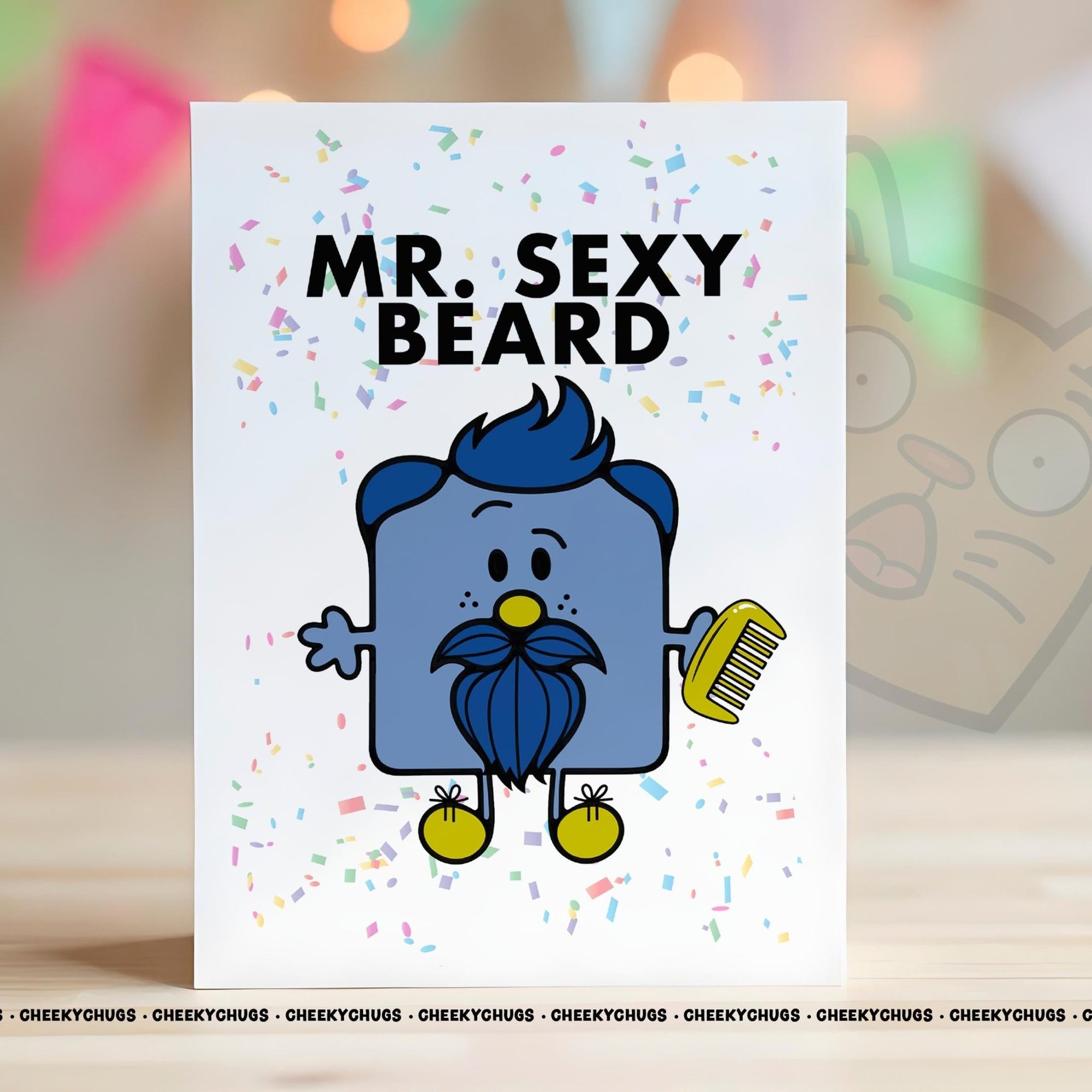 Novelty Mr SEXY BEARD Greeting Card For Him Men 21st 30th 40th 50th 60th Friend Family Dad Birthday Christmas Card - CHUGS - 080 - CheekyChugs