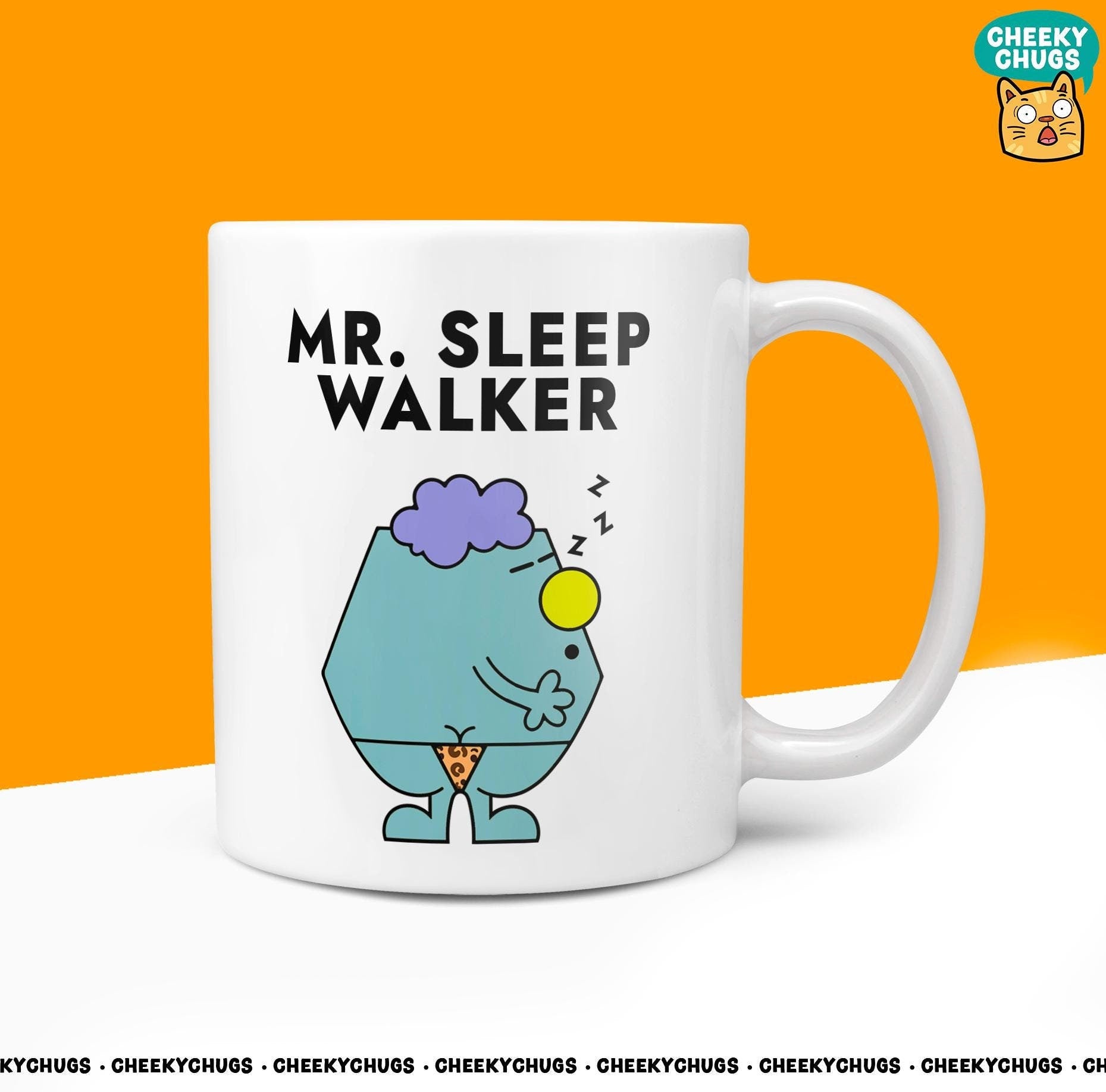 Novelty MR SLEEP WALKER Mug Funny Men's Him Her Gift Secret Santa Present Ceramic Novelty Parody Birthday Christmas Tea Cup - CheekyChugs