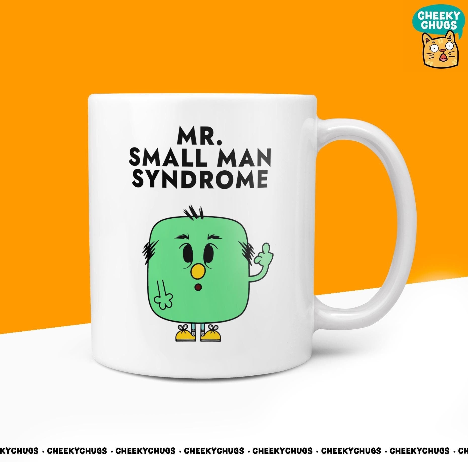 Novelty Mr SMALL MAN SYNDROME Mug Funny Men Mr Him Gift Secret Santa Present Unique Ceramic Office Birthday Christmas Coffee Tea Cup - CheekyChugs