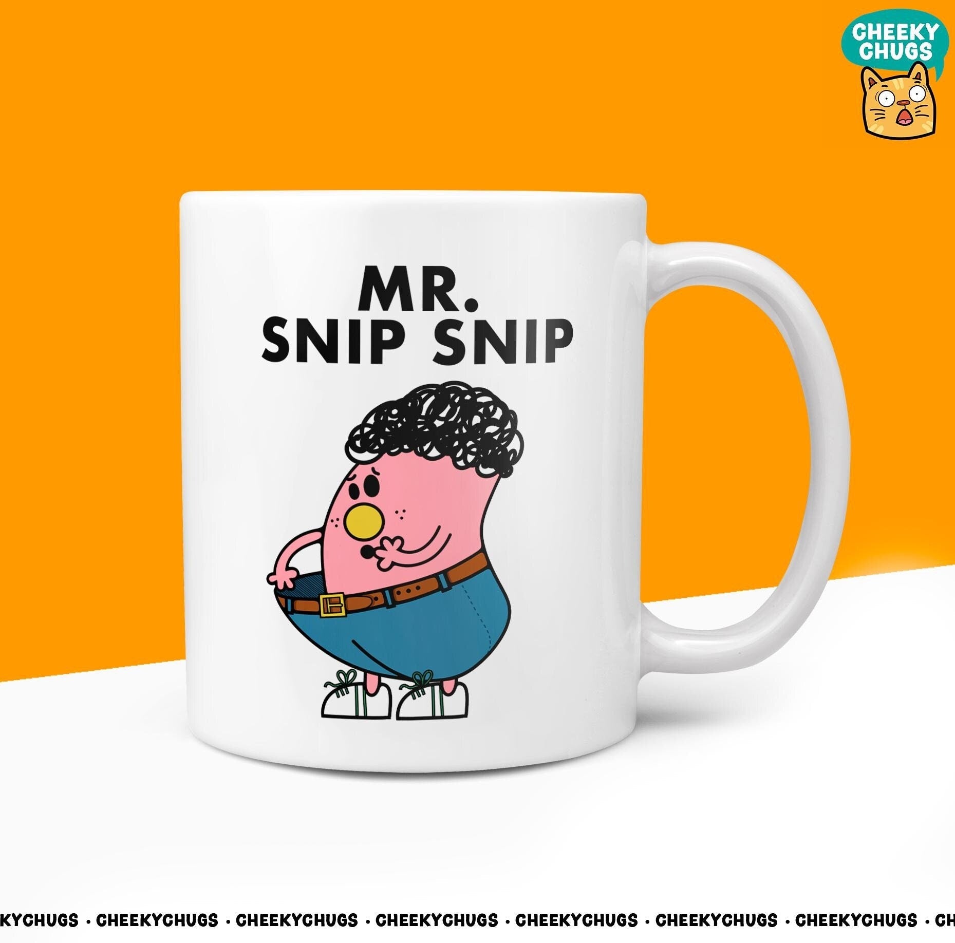 Novelty MR SNIP SNIP 10oz Coffee Mug - Funny Vasectomy Men Him Male Character Cup For Christmas Birthday Gift Present Friend Coffee Mugs - CheekyChugs