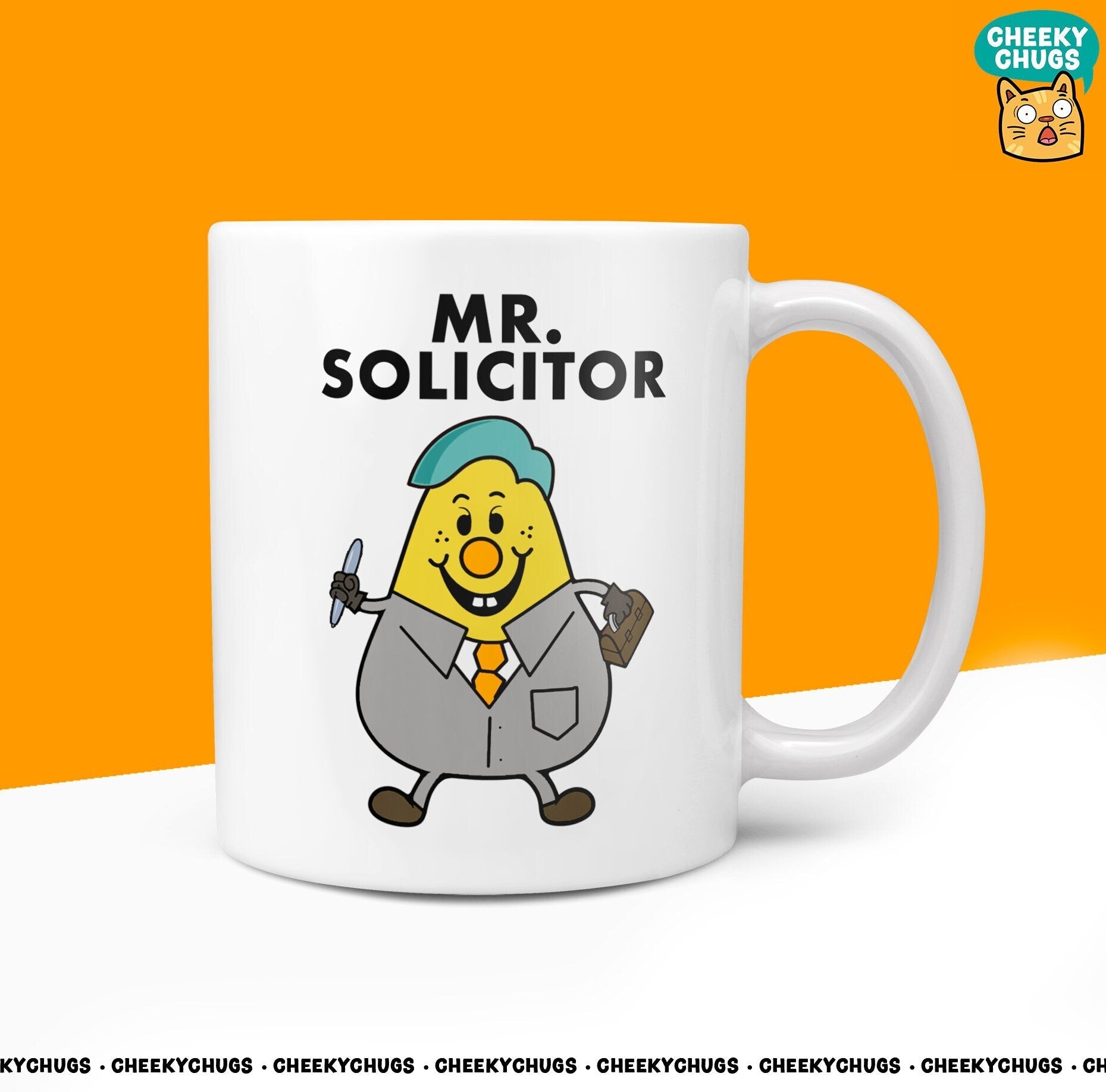 Novelty MR SOLICITOR 10oz Coffee Mug - Gift for Men Him Legal Court Law Attorney Present Ideas For Birthday Christmas Her - CheekyChugs