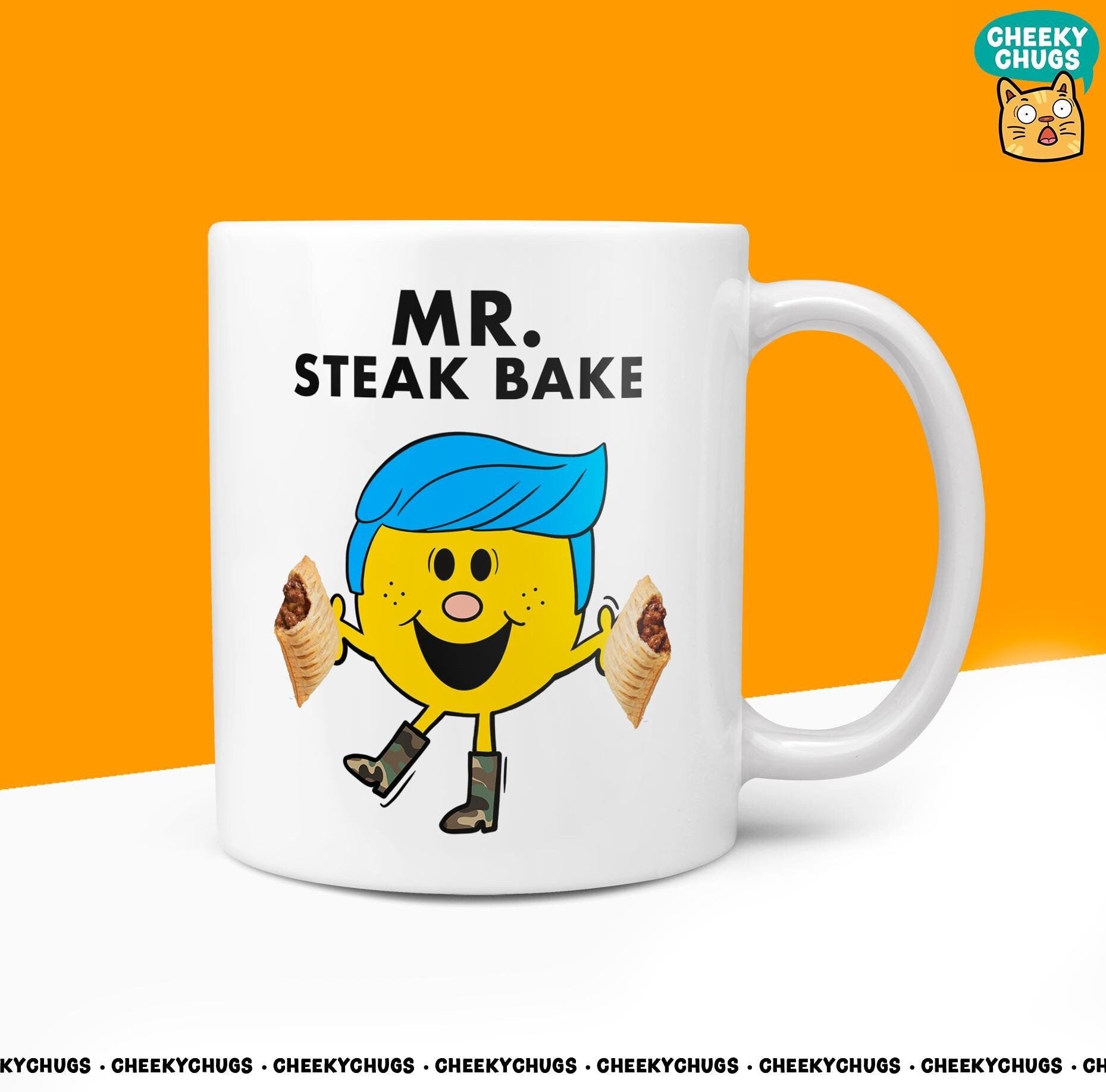 Novelty MR STEAK BAKE Mug Funny Men Him Mans Gift Secret Santa Present Unique Rude Ceramic Novelty Birthday Christmas 10oz - CheekyChugs
