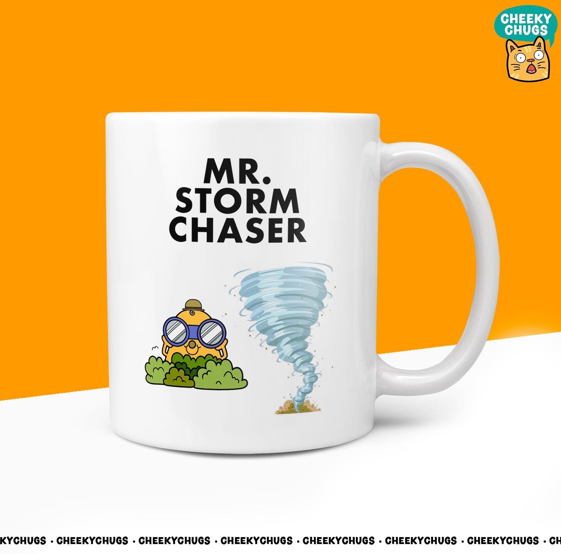 Novelty MR STORM CHASER Mug Funny Men Mr Him Gift Secret Santa Present Unique Ceramic Novelty Office Birthday Christmas 10oz Coffee Tea Cup - CheekyChugs