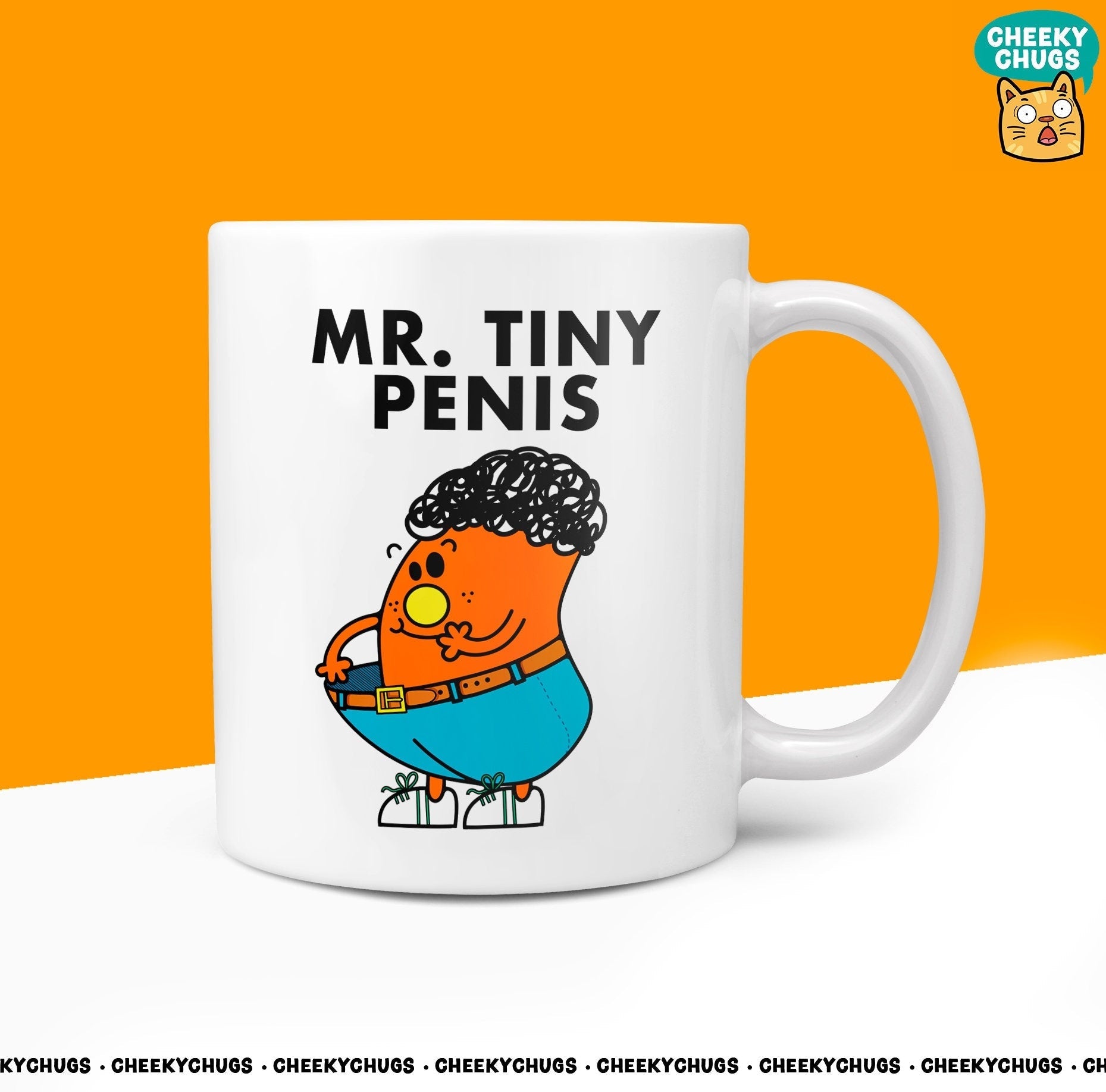 Novelty Mr TINY PENIS 10oz Coffee Mug - Funny Men Male Cup For Birthday Secret Santa Friend Small Christmas Birthday Office Coffee Mug - CheekyChugs