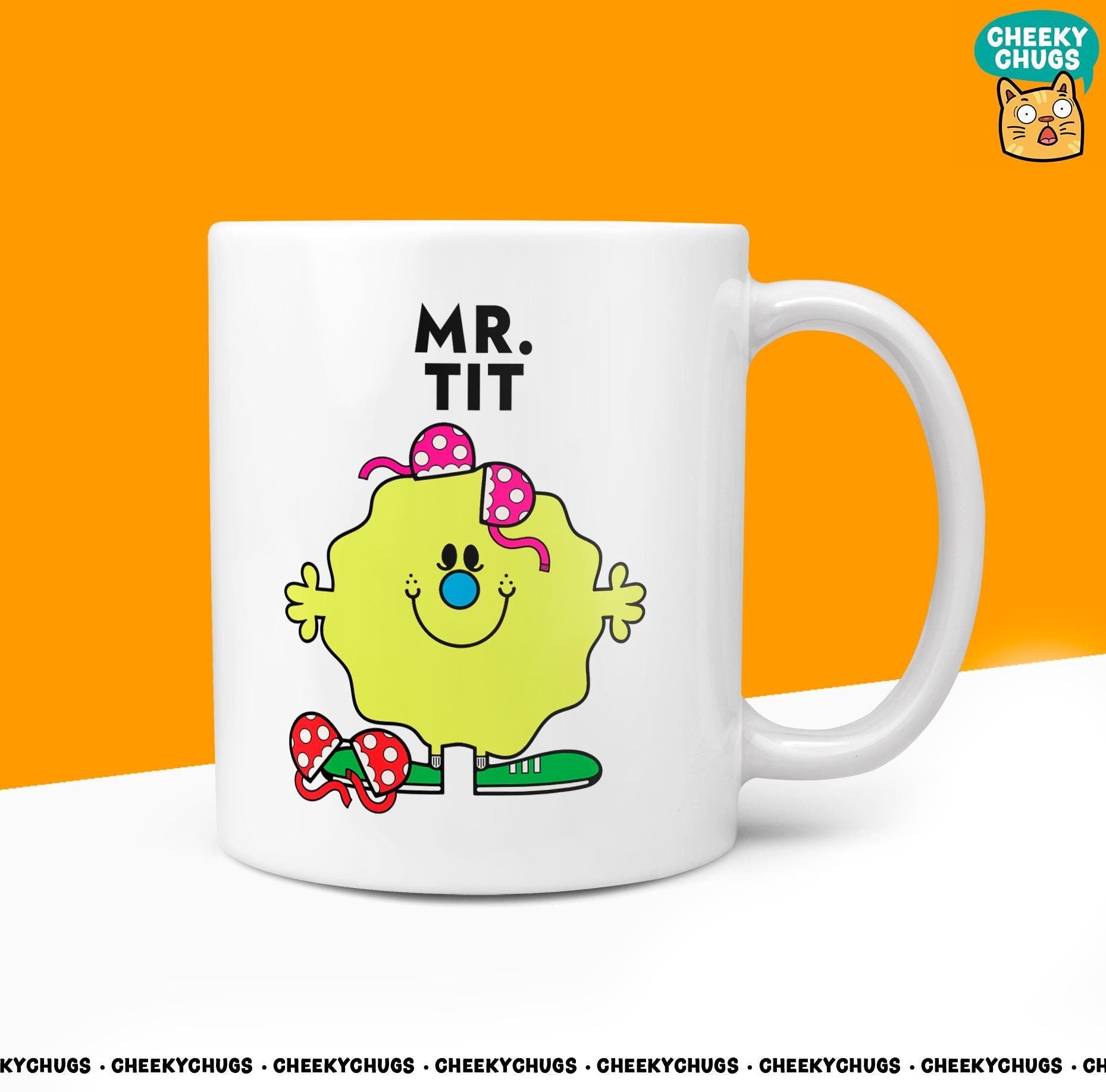 Novelty MR TIT Mug Funny Men Mr Him Gift Secret Santa Present Unique Ceramic Boyfriend Husband Office Birthday Christmas Coffee Tea Cup - CheekyChugs