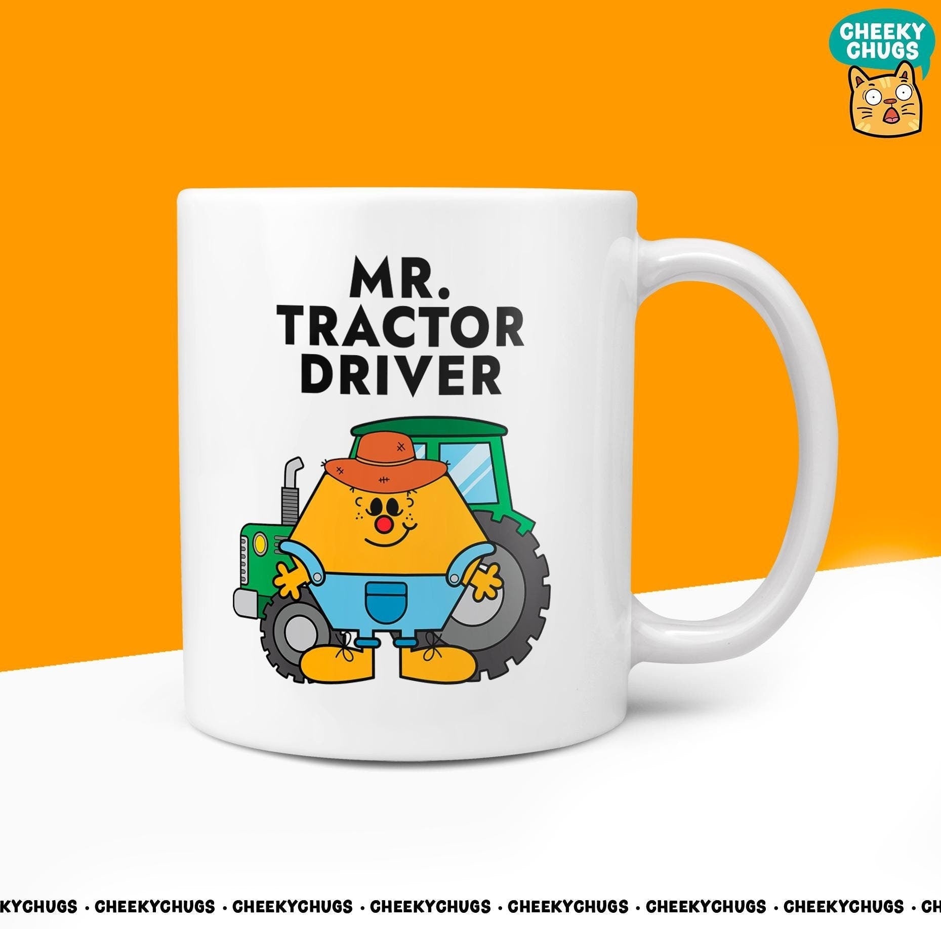 Novelty MR TRACTOR DRIVER Mug Funny Men Mr Him Gift Secret Santa Present Unique Ceramic Farmer Office Birthday Christmas Coffee Tea Cup - CheekyChugs