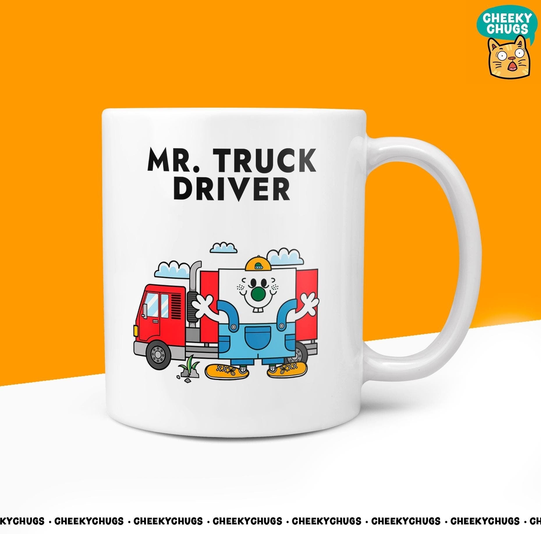 Novelty MR TRUCK DRIVER Mug Funny Men Mr Him Gift Secret Santa Present Unique Ceramic Novelty Office Birthday Christmas 10oz Coffee Tea Cup - CheekyChugs