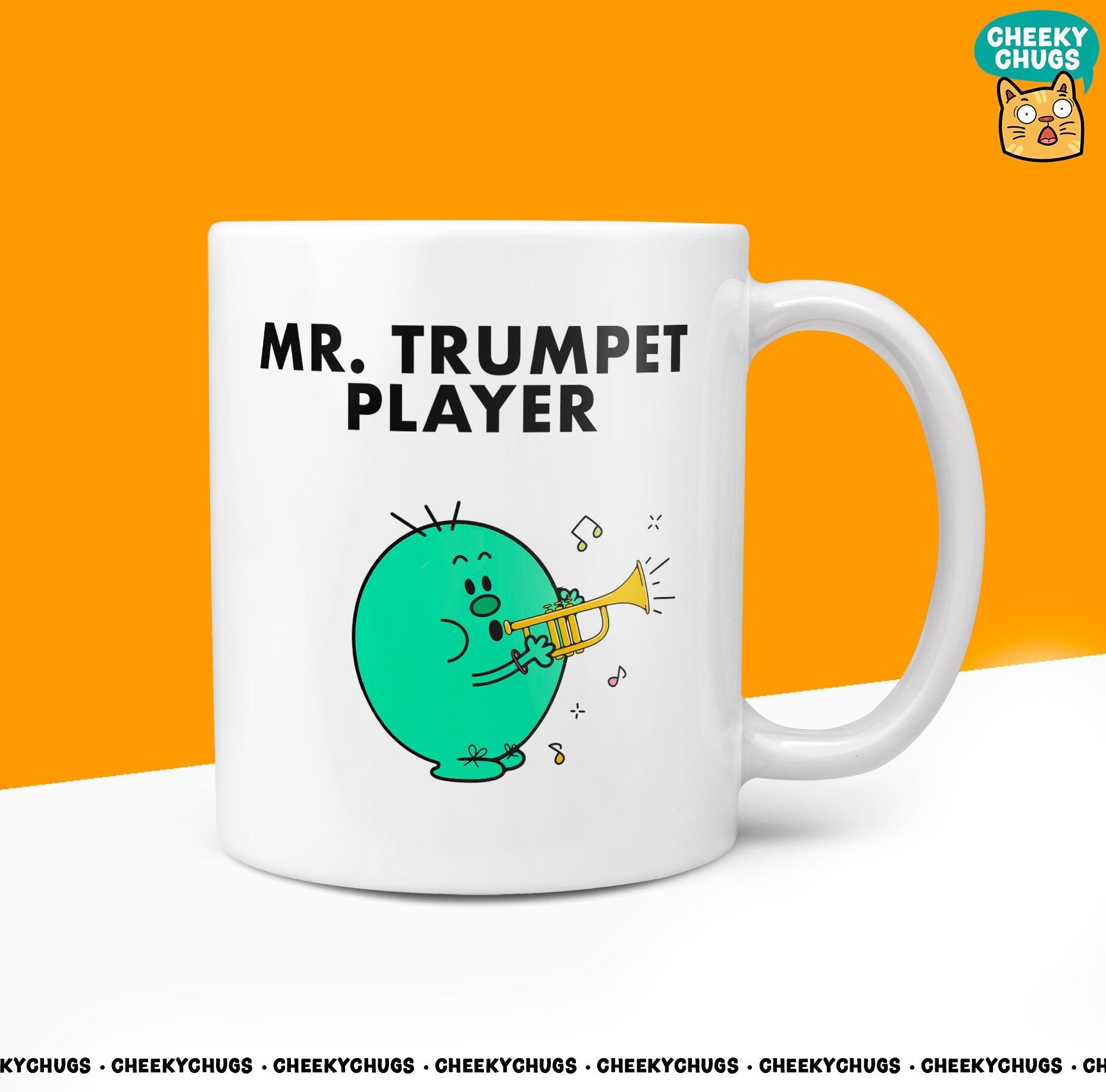 Novelty MR TRUMPET 10oz Coffee Mug - Gift For Men Mens Him Band Trumpet Player Secret Santa Gifts Birthday Christmas Present - CheekyChugs