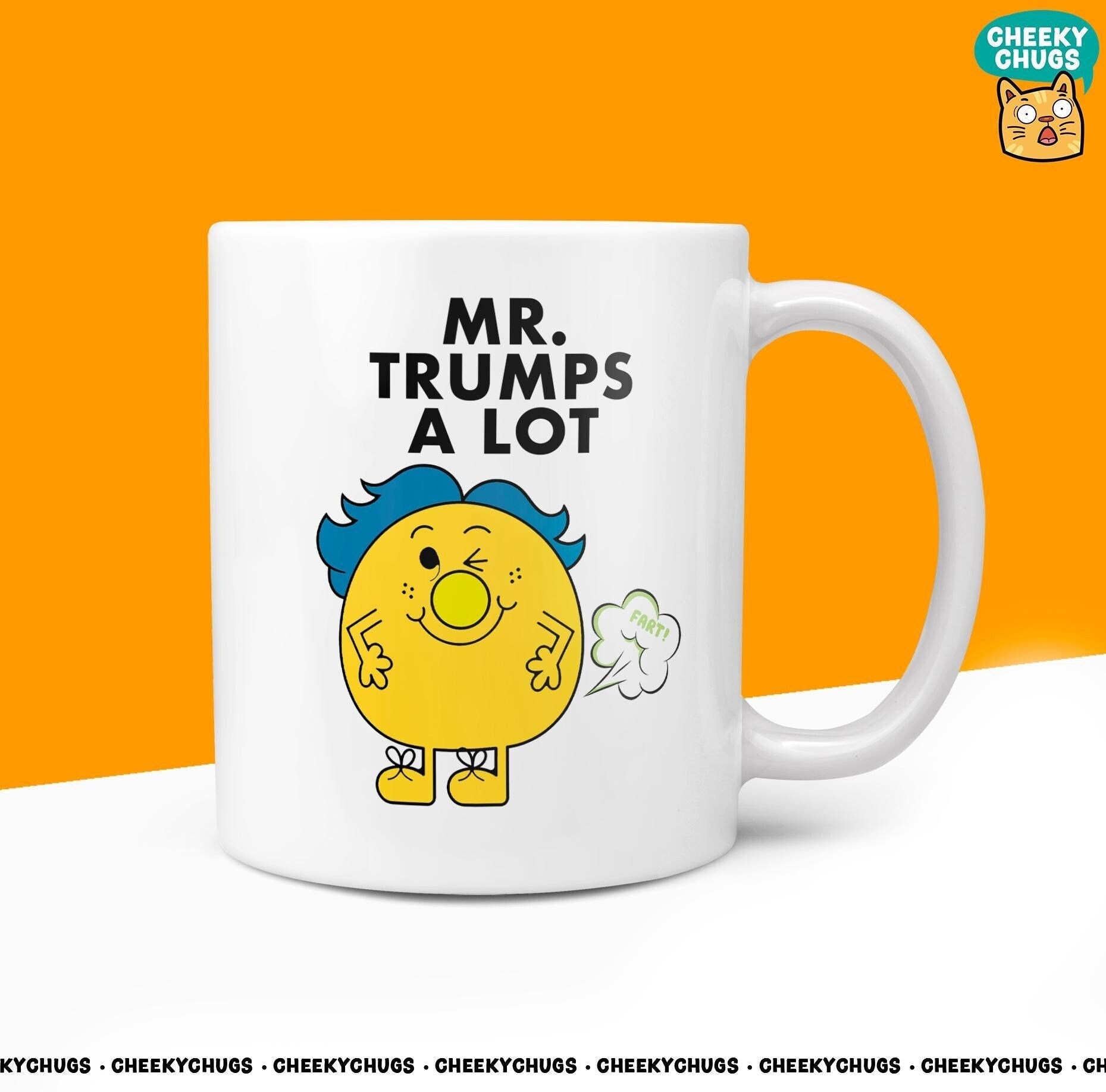 Novelty MR TRUMPS A LOT 10oz Coffee Mug - Funny Men Him Male Character Cup For Gym Christmas Birthday Gift Present Friend Coffee Mugs - CheekyChugs
