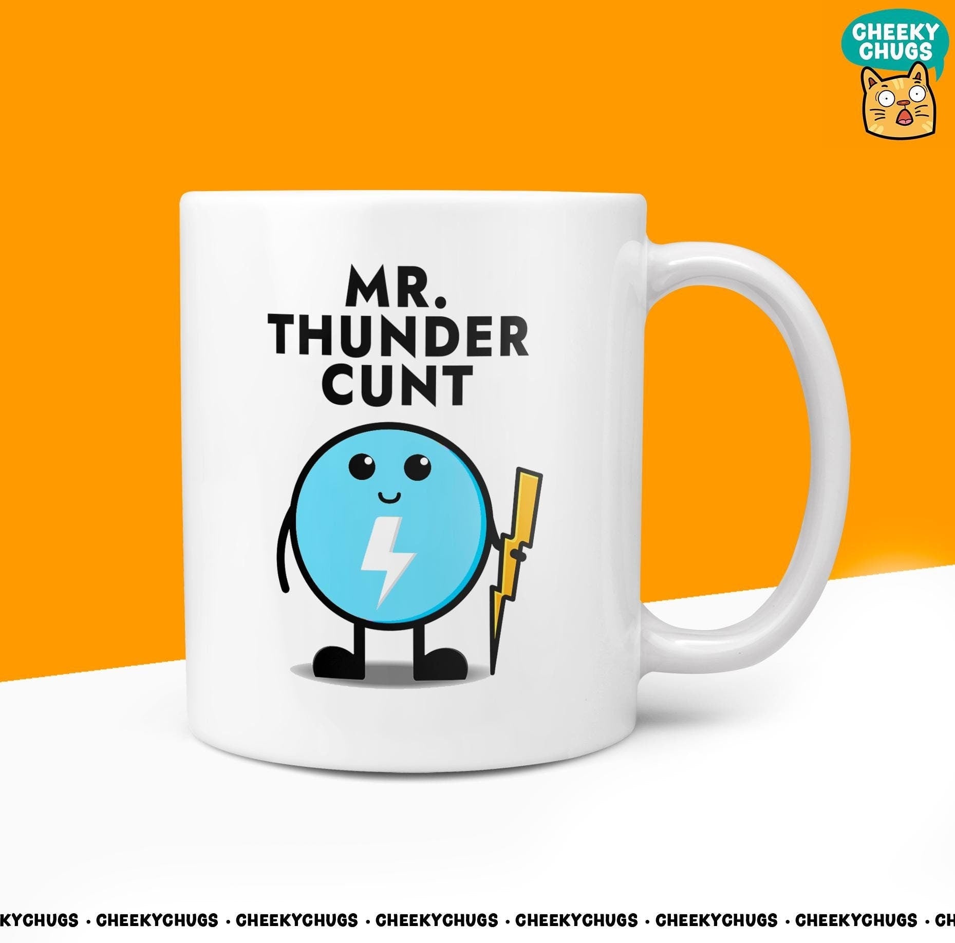 Novelty MR TUNDER CUNT Mug Funny Men Him Man Gift Secret Santa Present Ceramic Rude Parody Birthday Christmas Coffee Tea Cup - CheekyChugs