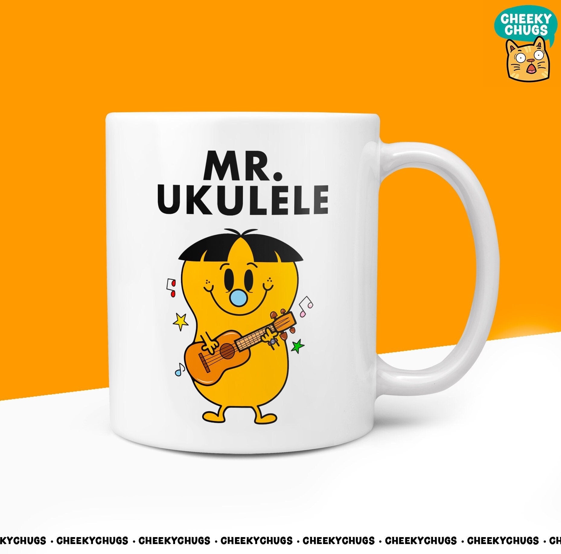 Novelty Mr UKULELE Mug Funny Men Mr Him Gift Secret Santa Present Unique Ceramic Novelty Office Birthday Christmas 10oz Coffee Tea Cup - CheekyChugs