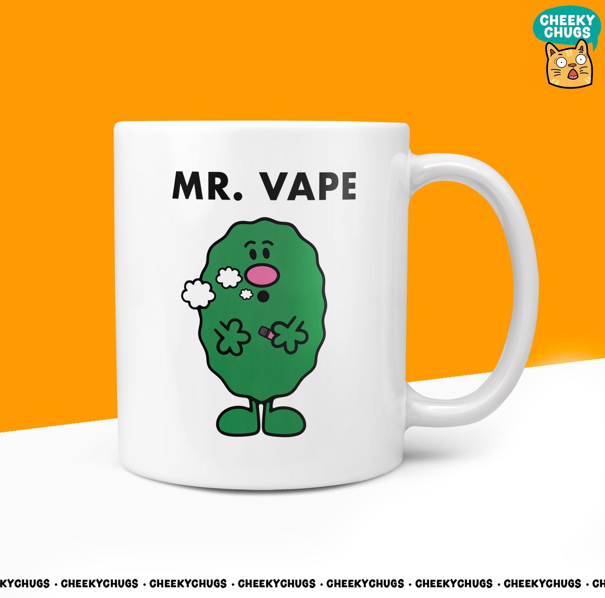 Novelty Mr VAPE Mug Funny Men Mr Him Gift Secret Santa Present Unique Ceramic Novelty Office Birthday Christmas 10oz Coffee Tea Cup - CheekyChugs