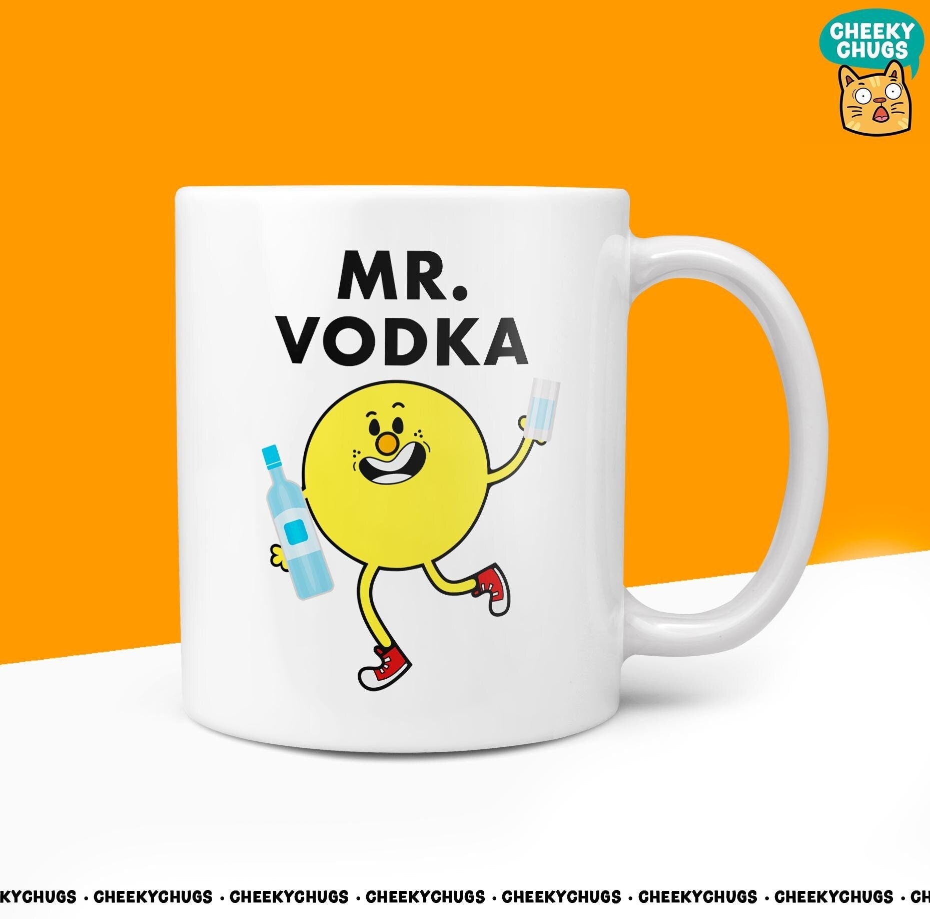 Novelty MR VODKA Drinker Friend Office Bestie Birthday Christmas Gift For Men Him Dad Grandad Mens Gifts 10oz Coffee Tea Mug - CheekyChugs