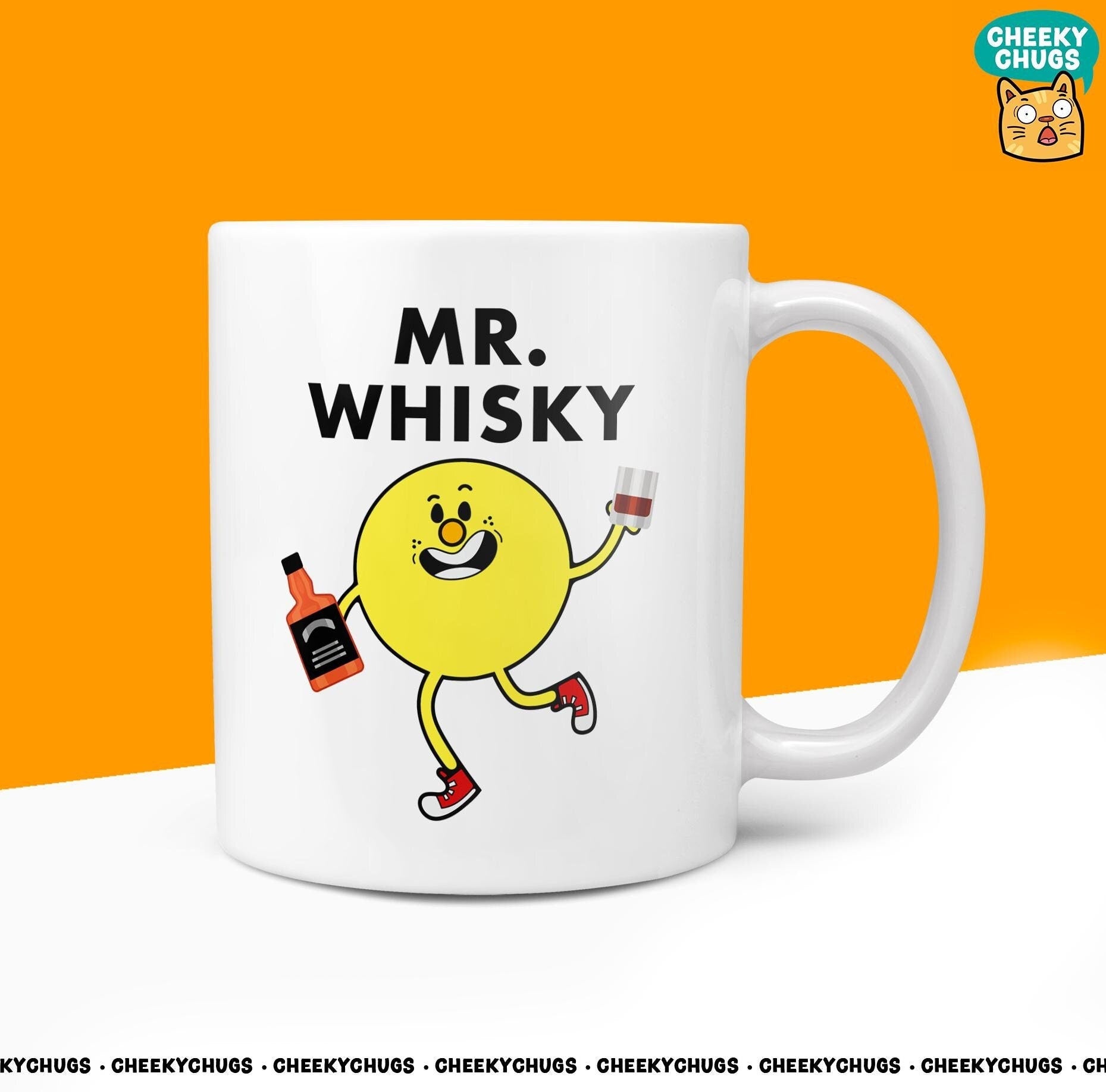 Novelty MR WHISKY Drinker Friend Office Bestie Birthday Christmas Gift For Men Him Dad Grandad Mens Gifts 10oz Coffee Tea Mug - CheekyChugs