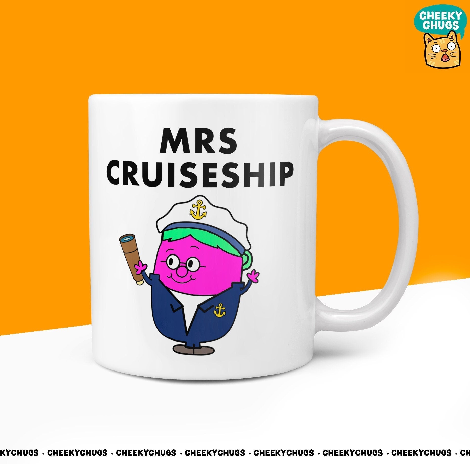 Novelty MRS CRUISE SHIP Mug Funny Women Miss Gift Secret Santa Present Unique Ceramic Novelty Office Birthday Christmas 10oz Coffee Tea Cup - CheekyChugs