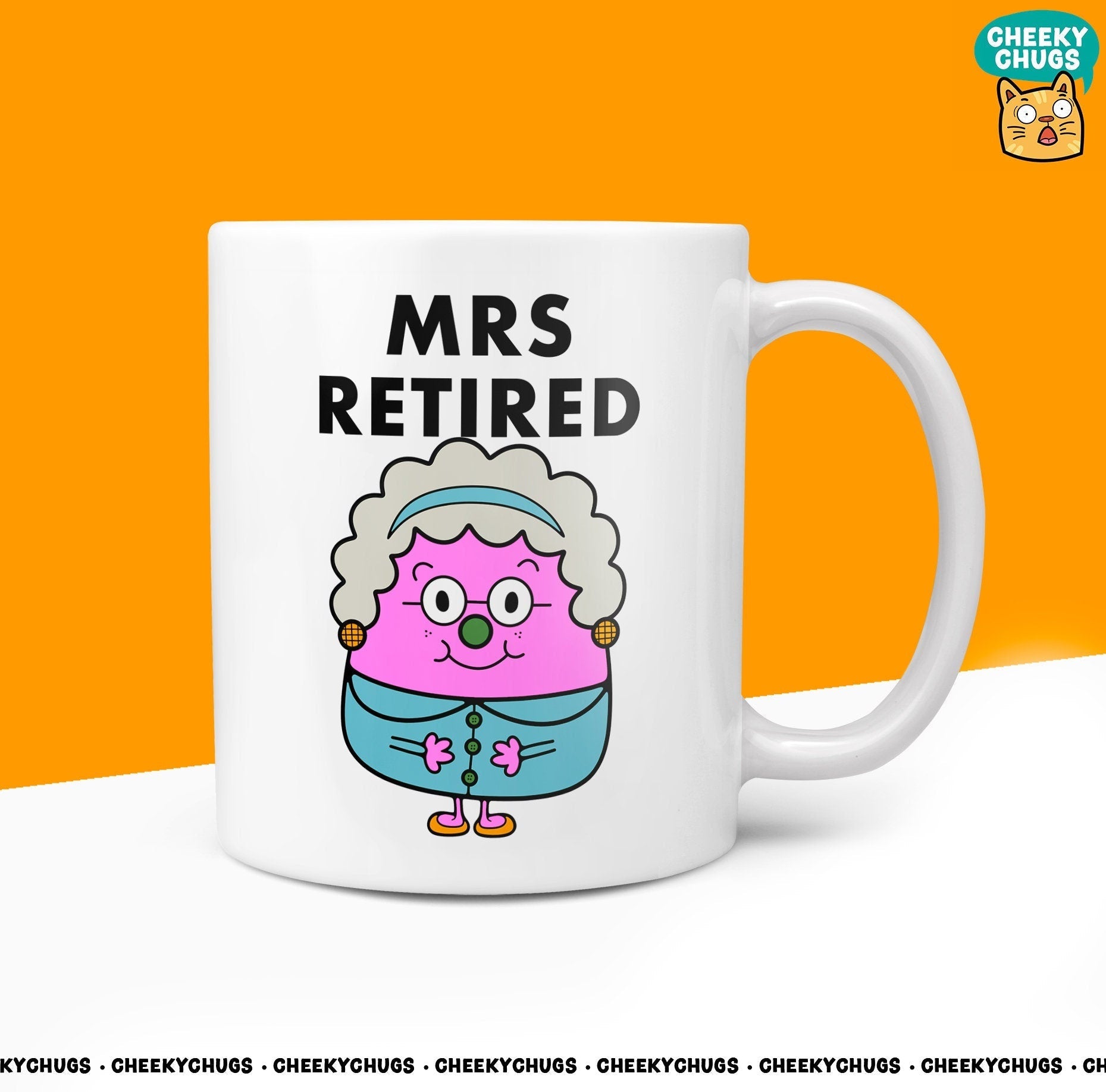 Novelty MRS RETIRED Mug Funny Miss Women Her Gift Retirement Gifts Work Office Birthday Christmas 10oz Coffee Tea Cup - CheekyChugs