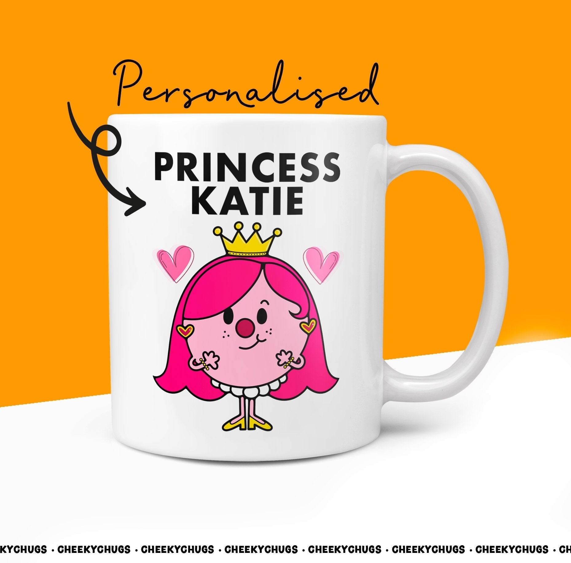 Personalised Custom Any Name PRINCESS Friend Office Bestie Birthday Christmas Gift For Her Miss Novelty Gifts 10oz Coffee Tea Mug - CheekyChugs