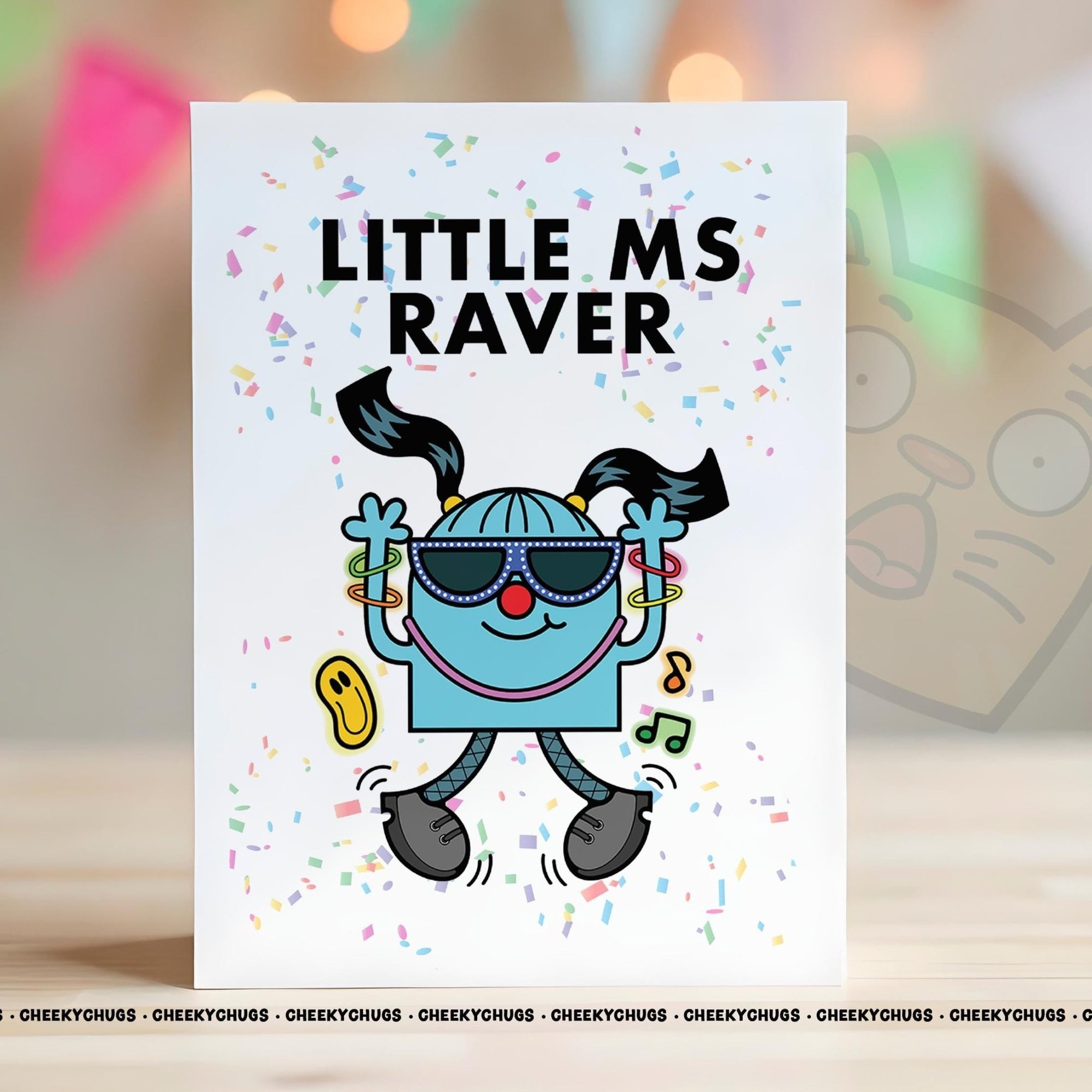 Raver Card For Her Ideas Women's Miss Raving Clubs Little MS RAVER Cards Dancing Clubbing Hacienda 80s 90s - CHUGS - 0142 - CheekyChugs