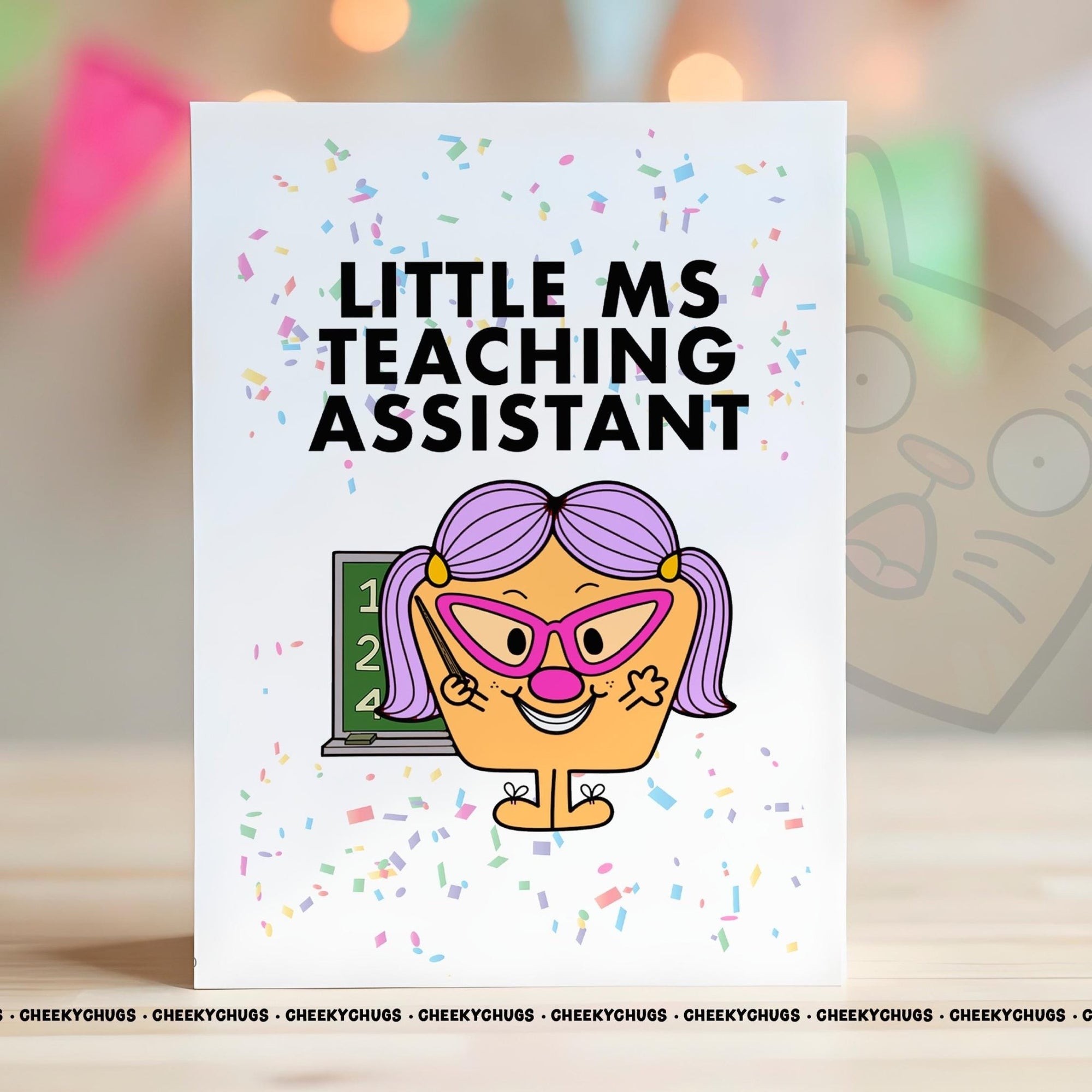 Teaching Assistant Card For Her Ideas Women's Miss Thank You Teacher School Colleague Teachers New Job Cards - CHUGS - 150 - CheekyChugs