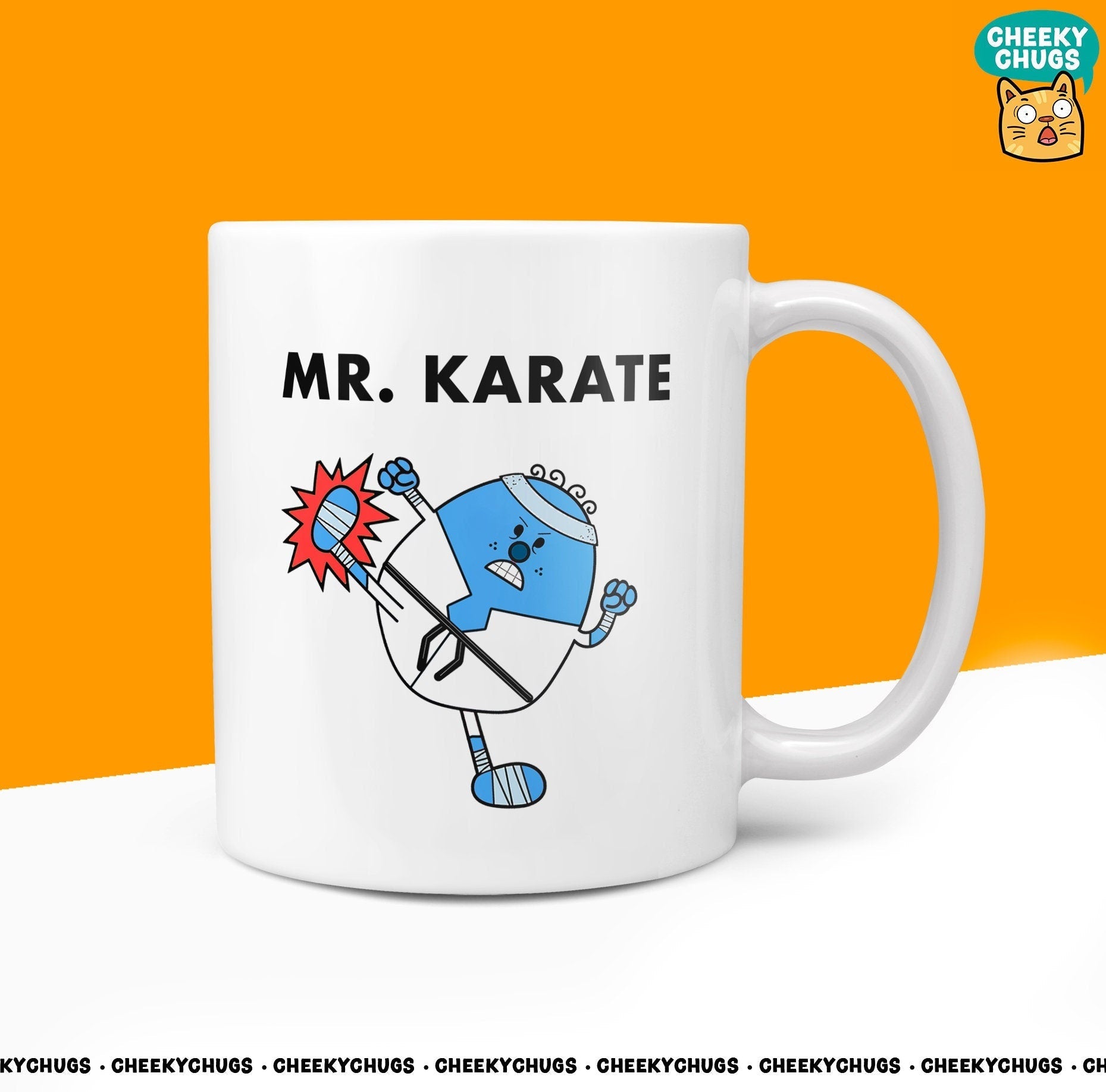 Unique MR KARATE Mug - Funny Mens Gift for Karate - Secret Santa Birthday Christmas Men Present Karate Belt Class Teacher Boys - CheekyChugs