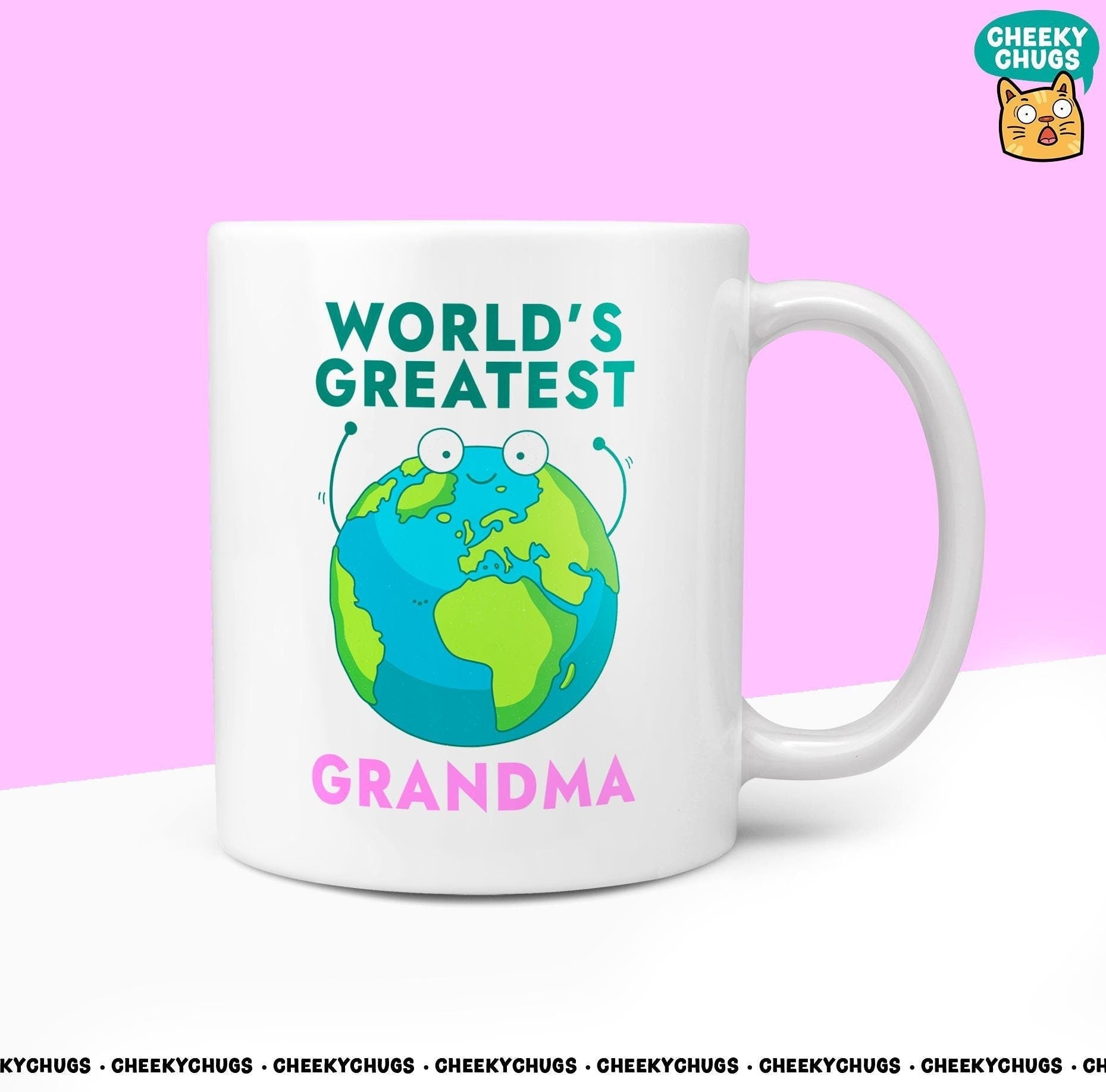 WORLD'S GREATEST GRANDMA Gift Mug Funny Women's Her Gifts Secret Santa Present Ceramic Novelty Parody Birthday Christmas Coffee Tea Cup - CheekyChugs